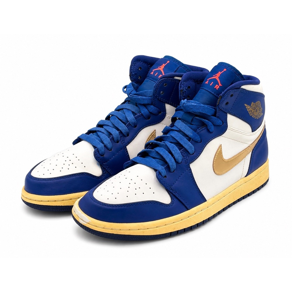 Jordan 1 Retro High Gold Medal Men's Size 8 Blue Basketball Sneakers 332550-406